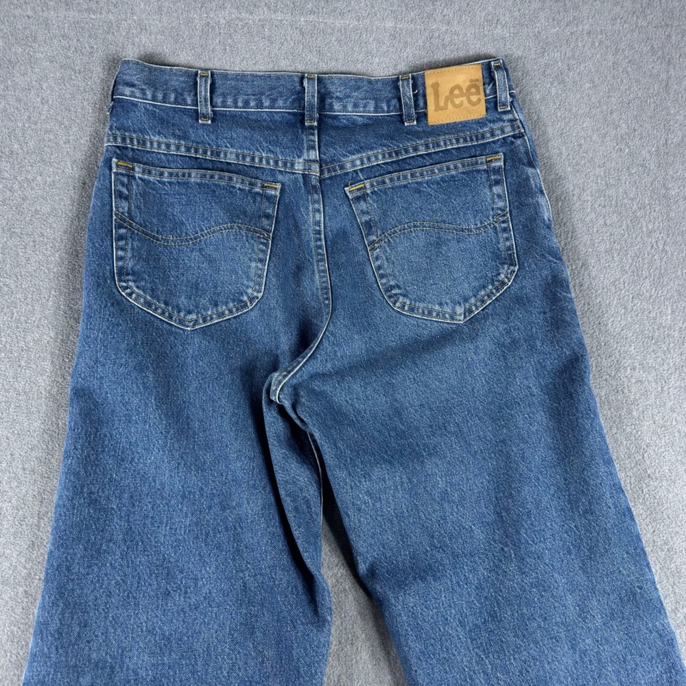 Vintage Lee Jeans Mens Blue Union USA Straight Denim 34x32 Western Pants